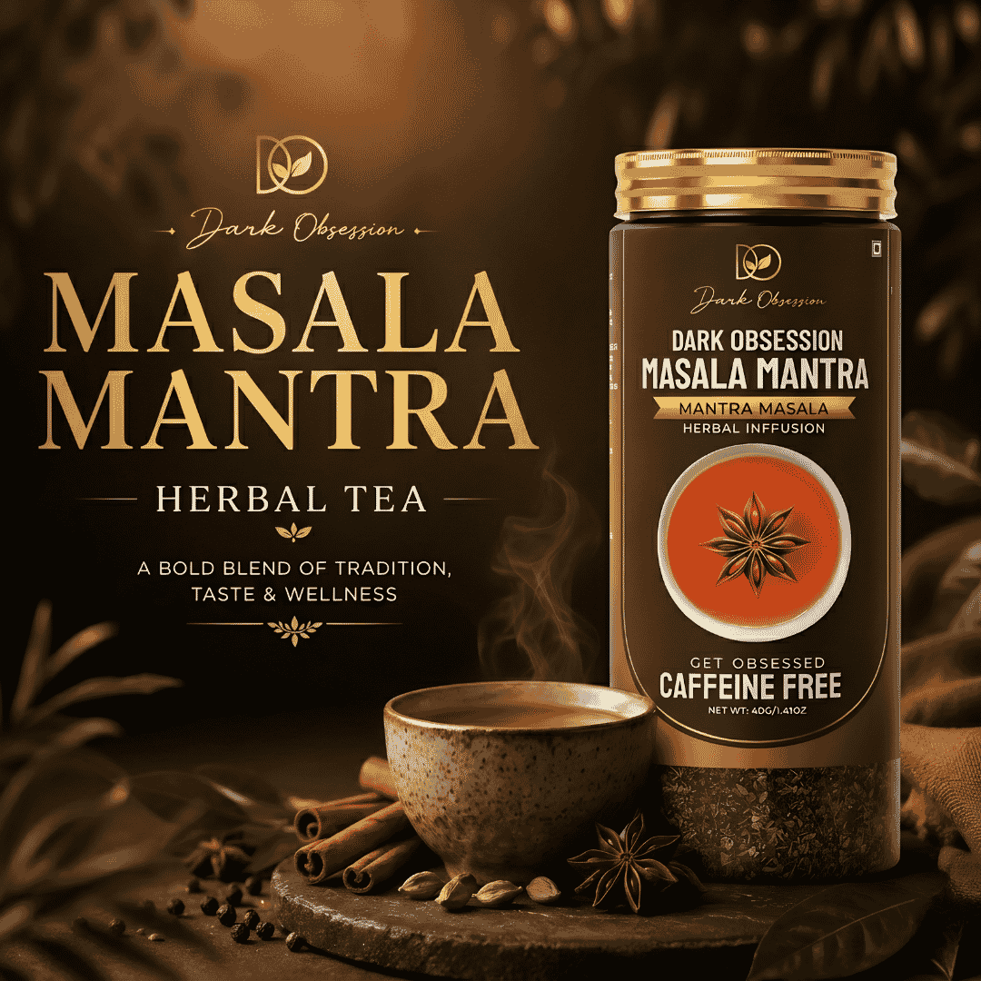 masala mantra herbal tea with aromatic spices like cinnamon ginger cardamom and cloves
